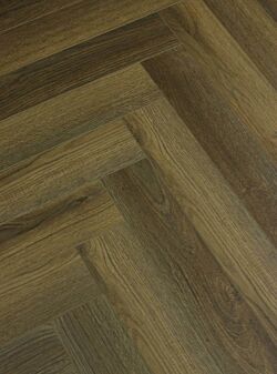 Brown parquet flooring