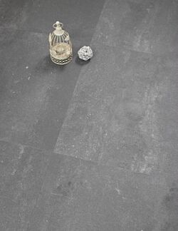 Dark Grey Stone-Look Luxury Vinyl Tile Flooring by Berry Alloc